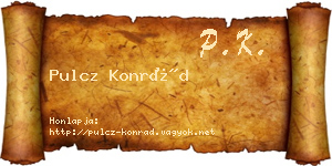 Pulcz Konrád névjegykártya